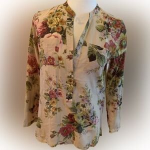 JJill Floral Shirt size XS